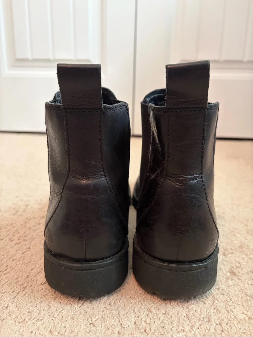 Born Men's Black Leather Chelsea Ankle Boots Slip-On Comfort Round Toe Sz 11.5 M